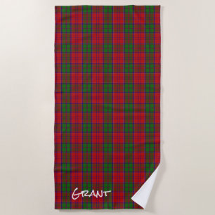 De Plage Grant Clan Tartan Plaid Beach Serviette