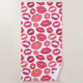 De Plage Kiss Lips Love Beach Serviette