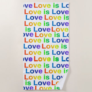 De Plage Love is Love beach serviette