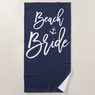 De Plage Nautique Beach Bride Serviette Avec Ancre Marine B