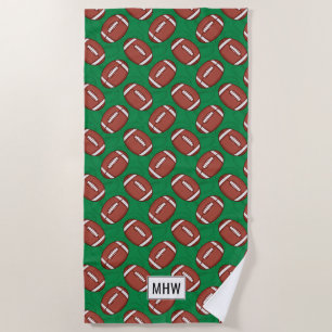 De Plage Rugby / Football personnalisé monogramme serviette