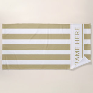 De Plage Sable avec Serviette en Grille Blanche avec Votre