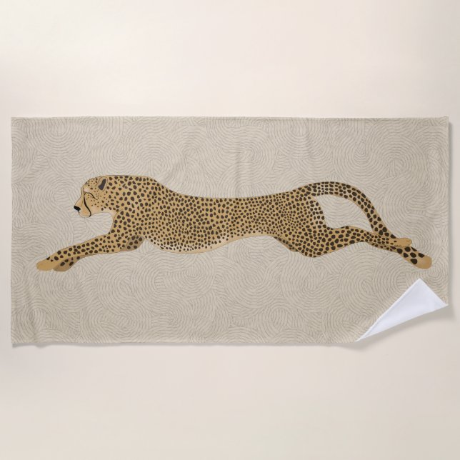 De Plage Serviette Cheetah (Devant)