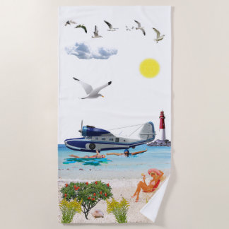 De Plage Serviette d'aventure d'hydravion