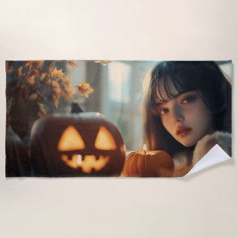 De Plage Serviette d'Halloween et imprimé fille