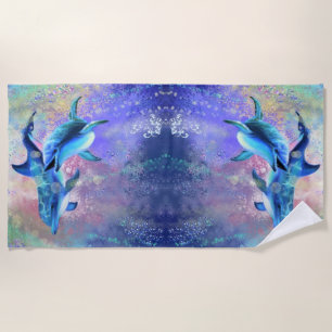 De Plage Serviette Dolphin Couple Beach