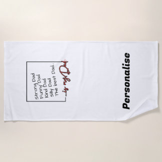 De Plage Serviette pour papa - Personnalisé - Le meilleur p