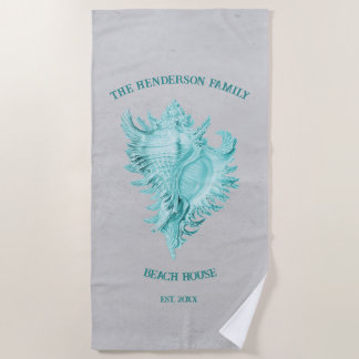 De Plage Serviette turquoise Conch Shell Beach