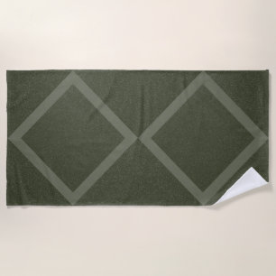 De Plage Serviette Verte Moss Double Diamant - Personnalisa
