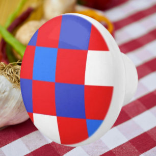 De Porte En Céramique Bouton à motif étoilé – Tirette patriotique
