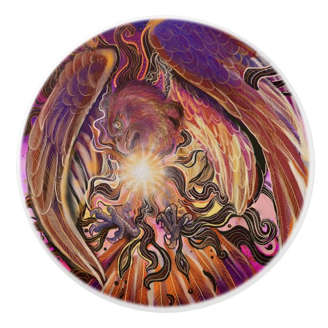De Porte En Céramique Bouton Solaire Burst Hawk (Devant)
