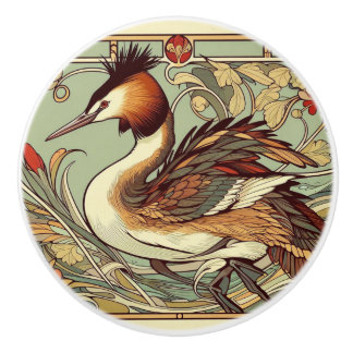 De Porte En Céramique NZ Birds puteketeke art nouveau bouton