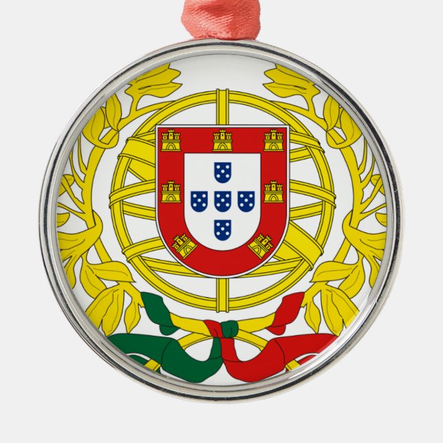 De Portugal Brasão de Armas (Wappen) Ornament Aus Metall (Vorne)