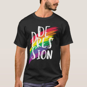 De-Press-Ion-T-Shirt   Rainbow Background x CTFOD T-Shirt