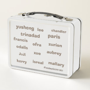 De Qui S'Agit-Il ? LunchBox métallique avec nom Un