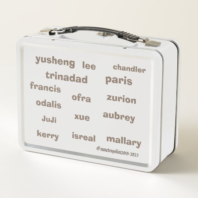 De Qui S'Agit-Il ? LunchBox métallique avec nom Un (Dos)