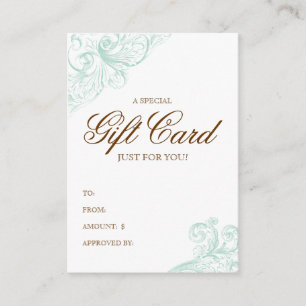 De Réduction Carte cadeau vintage Spring Green Acanthus