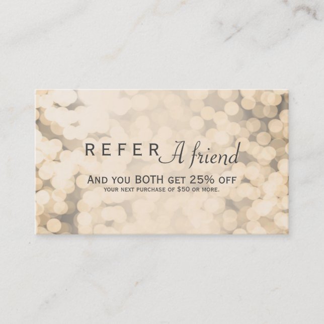 De Référencement Carte cliente CARTE PARRAINÉE Gold Sparkling Light (Devant)