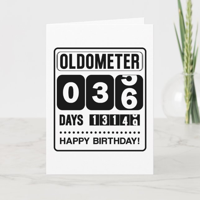 De Remerciements 36e Anniversaire Carte Oldometer (Devant)