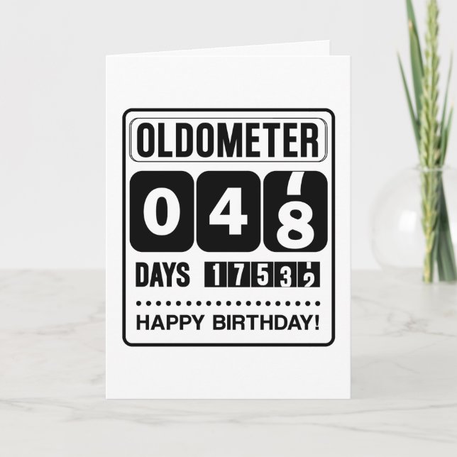 De Remerciements 48e Anniversaire Carte Oldometer (Devant)