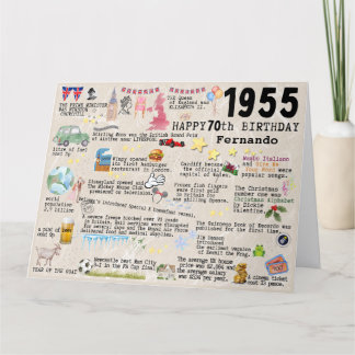 De Remerciements 70e anniversaire Jalon Carte d'anniversaire 1955 f