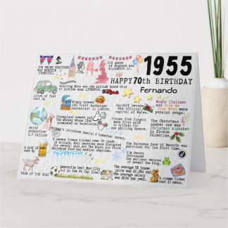 De Remerciements 70e anniversaire Jalon Carte d'anniversaire 1955 f