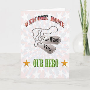 De Remerciements Accueil militaire - Carte Miss You Card