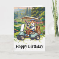 *~* AP94 Vieux Golfer Man Drôle Humour Carte d'ann