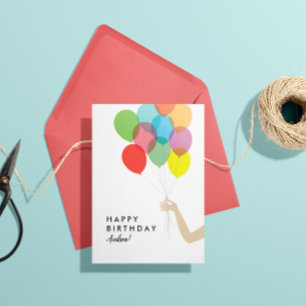 De Remerciements Ballons Lumineux Personnalisé Bonne Carte Annivers
