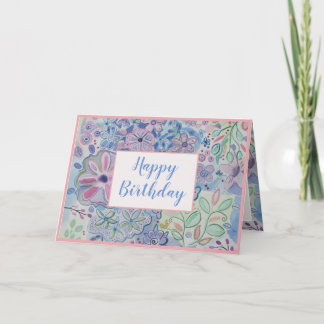 De Remerciements Belle carte d'anniversaire florale joyeuse