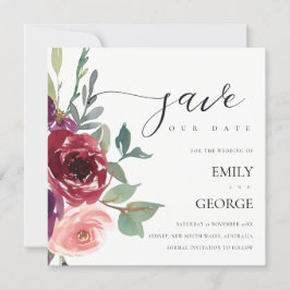 DE REMERCIEMENTS BLUSH RED MARSALA ROSE FLORAL ENREGISTRER LA CARTE