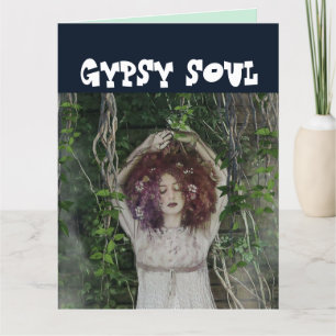 DE REMERCIEMENTS BOHEMIAN LADY GYPSY SOUL ANNIVERSAIRE GRANDE CARTE