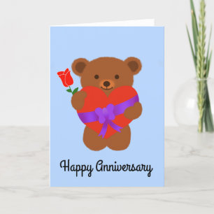 De Remerciements Bonne Anniversaire mignonne Teddy Bear #1 carte