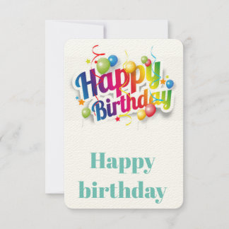 De Remerciements Bonne carte d'anniversaire