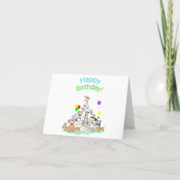 De Remerciements Bonne carte d'anniversaire Chiens d'anniversaire