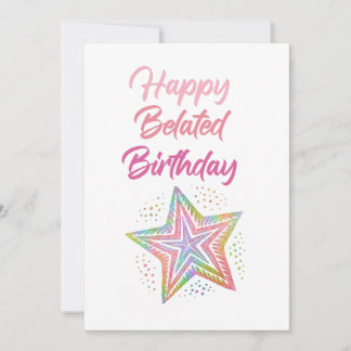 De Remerciements Bonne carte d'anniversaire tardive