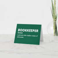 Bookkeeper Signifiant Carte Drôle