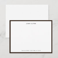 Bordure brun foncé Carte à billets plat officielle
