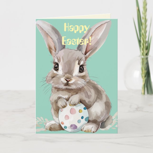 De Remerciements BUNNY sur EGG EASTER CARTE (Devant)