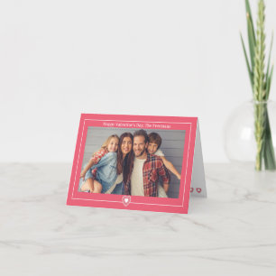 De Remerciements Cadre photo famille simple Carte Saint-Valentin