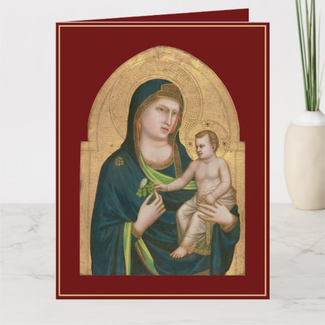 DE REMERCIEMENTS CARTE À REPASSER : MADONNA & ENFANT : GIOTTO : 133 (Devant)