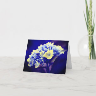 De Remerciements Carte Abstraite Blue Hydrangea Flower Note