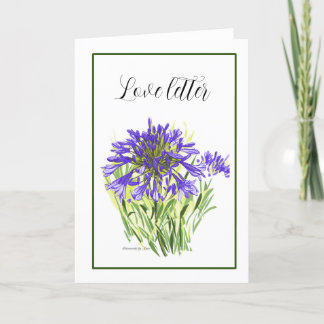 De Remerciements Carte Agapanthus