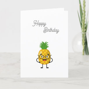 De Remerciements Carte Anniversaire ananas