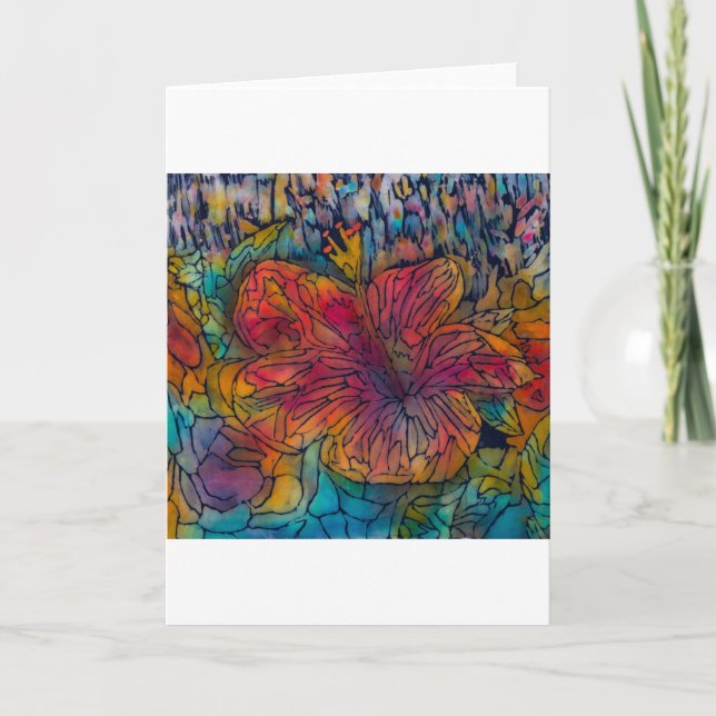 De Remerciements Carte Batik Blank Note (Devant)