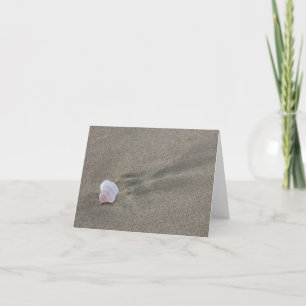 De Remerciements Carte blanche - Coquille dans le sable