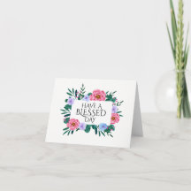 Carte Blessed Day Note