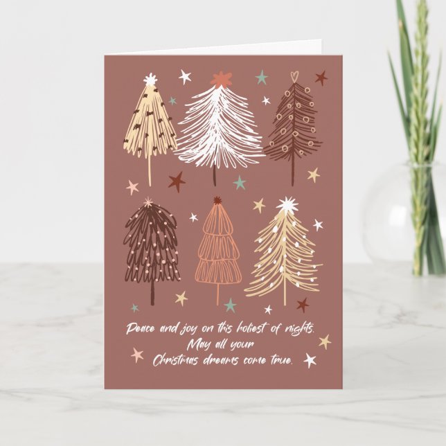 De Remerciements Carte Boho Joyeux Noël / Nouvel An (Devant)