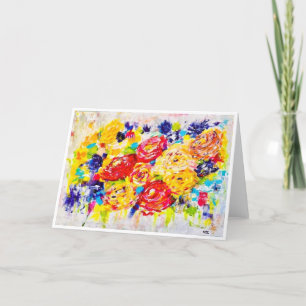 De Remerciements Carte Bouquet d'impressions durables<Blank Inside>