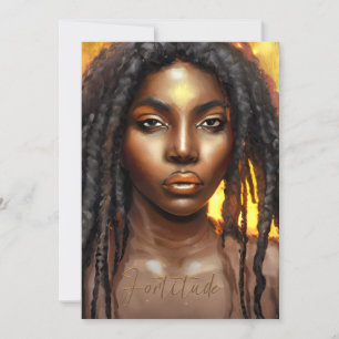 De Remerciements Carte cadre Fortitude African American Art